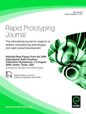 cover image of Rapid Prototyping Journal, Volume 16, Issue 3